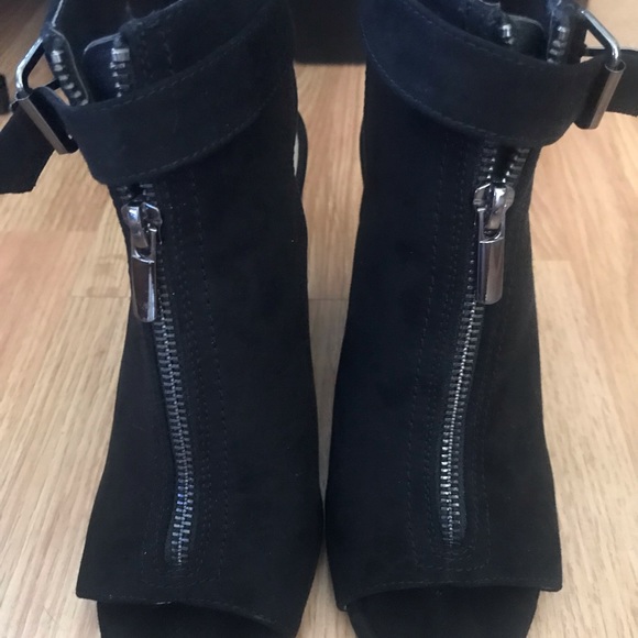 Just fab black open toe booties - Picture 5 of 6